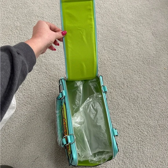 Dolls Kill Neon Lime Interior Handbag - Bright Green Lining - Picture 5 of 9